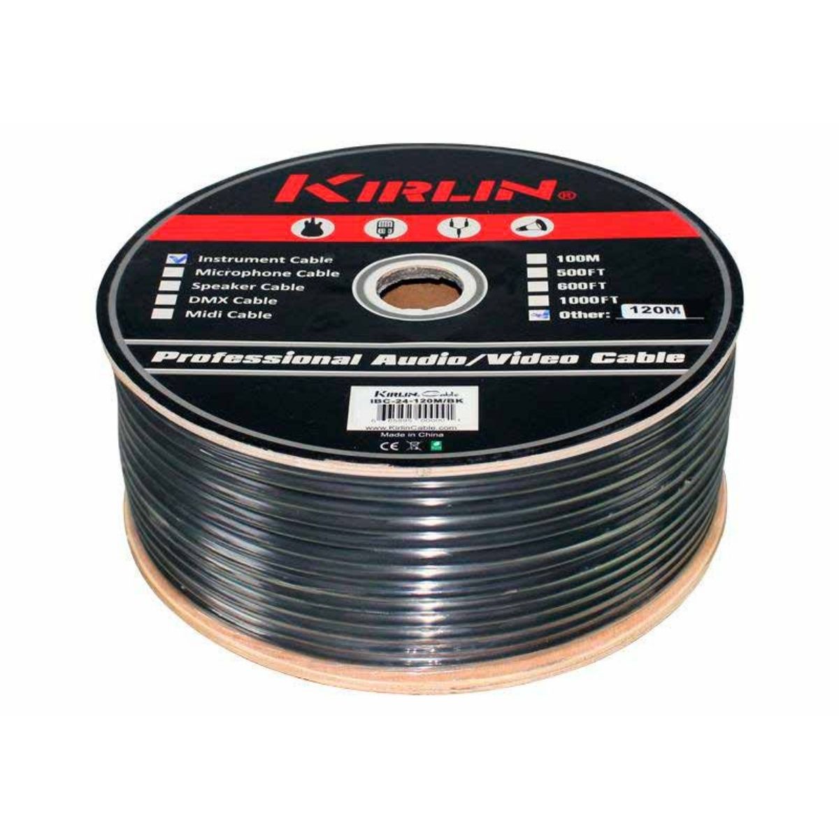 Cable para instrumento Kirlin calibre 24, negro - metro-1