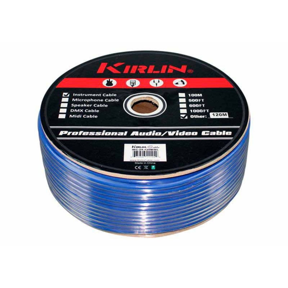 Cable para instrumento Kirlin calibre 24, azul - metro-1