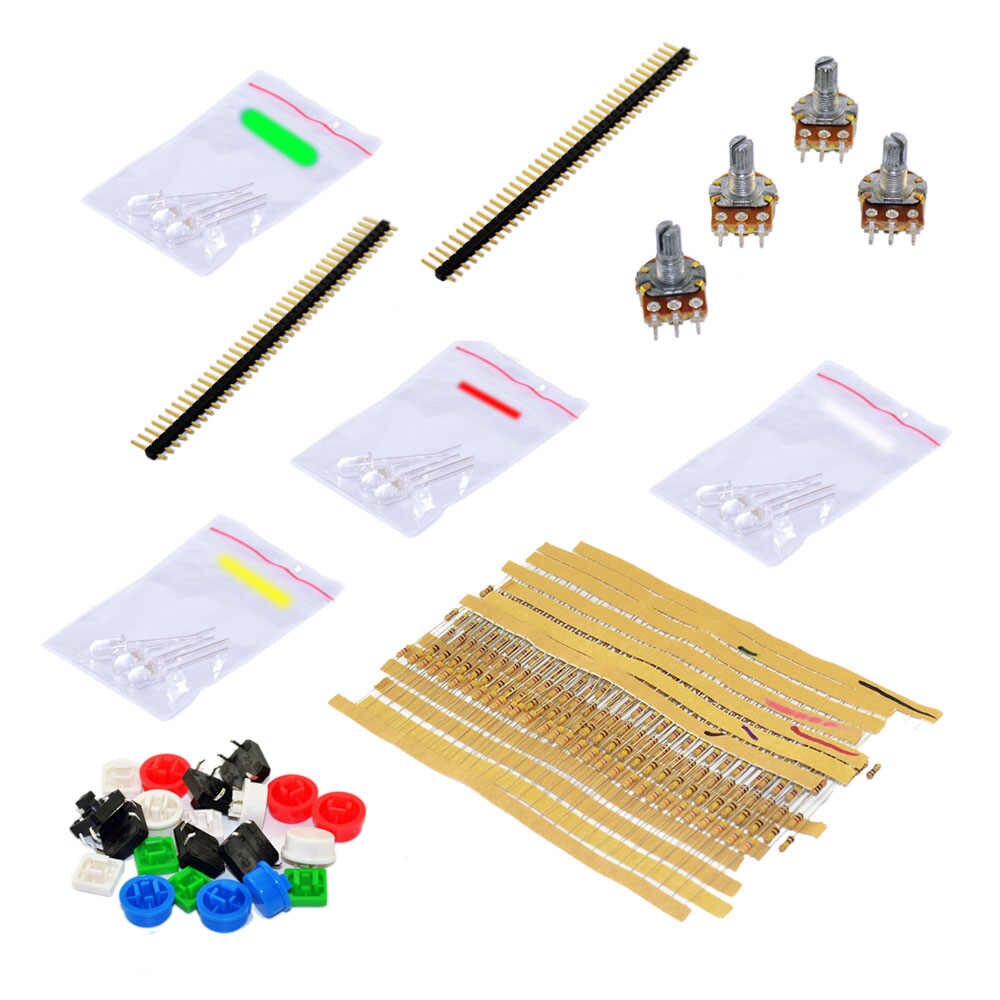 Kit básico de componentes electrónicos-1