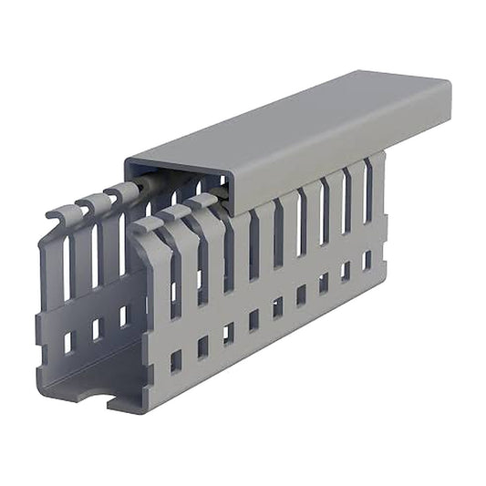 Canaleta ranurada Klemsan gris 25 x 40 mm de 2 m KKD 2540-1