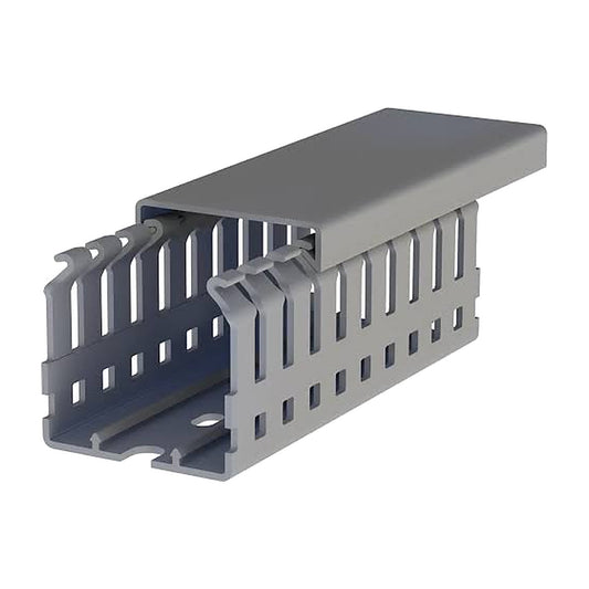 Canaleta ranurada Klemsan gris 40 x 40 mm de 2 m KKD 4040-1