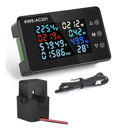 Medidor de potencia KWS-AC301 de 100A con CT abierto-1