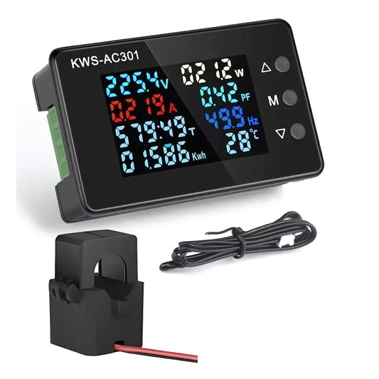 Medidor de potencia KWS-AC301 de 100A con CT abierto-1