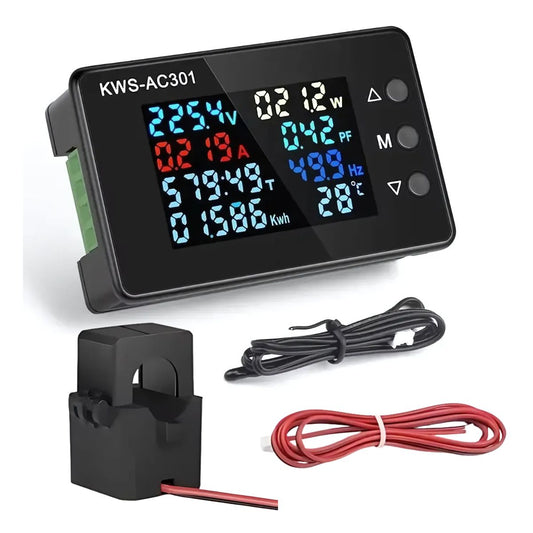 Medidor de potencia KWS-AC301 de 100A con CT abierto y RS485-1