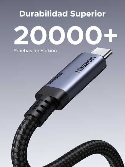 Cable USB-C trenzado UGREEN de 240W y 80Gbps - 1m-6
