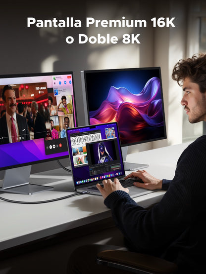 Cable USB-C trenzado UGREEN de 240W y 80Gbps - 1m-4