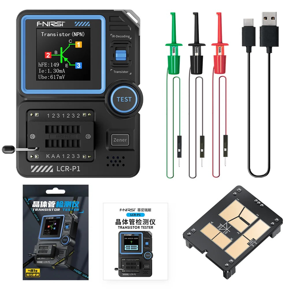 Tester de componentes Fnirsi LCR-P1-7