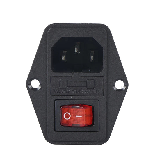 Socket AC con switch y fusible de 10A-1