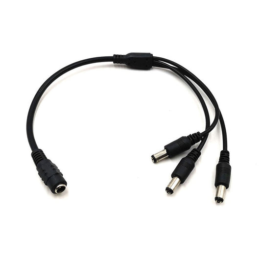 Cable 1 a 3 de conector DC hembra de 2.1mm a macho - 50 cm-1