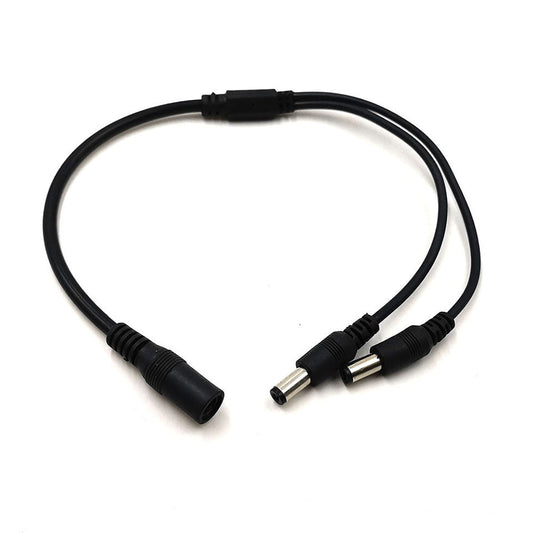 Cable 1 a 2 de conector DC hembra de 2.1mm a macho - 30 cm-1