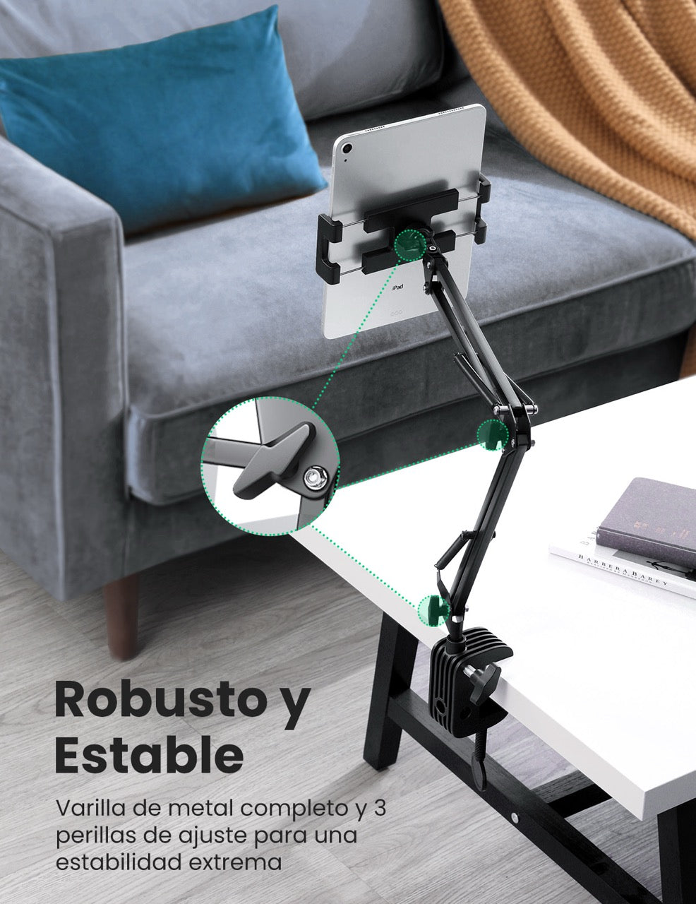 Brazo flexible grande UGREEN para teléfono o tablet-3