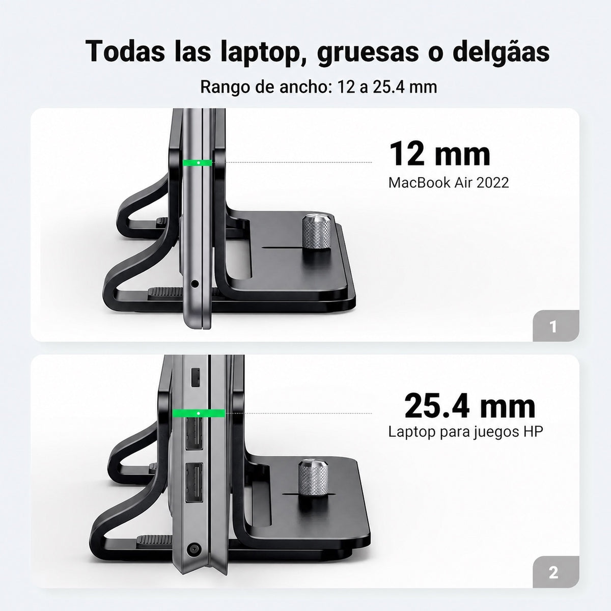 Soporte vertical para laptop UGREEN - negro