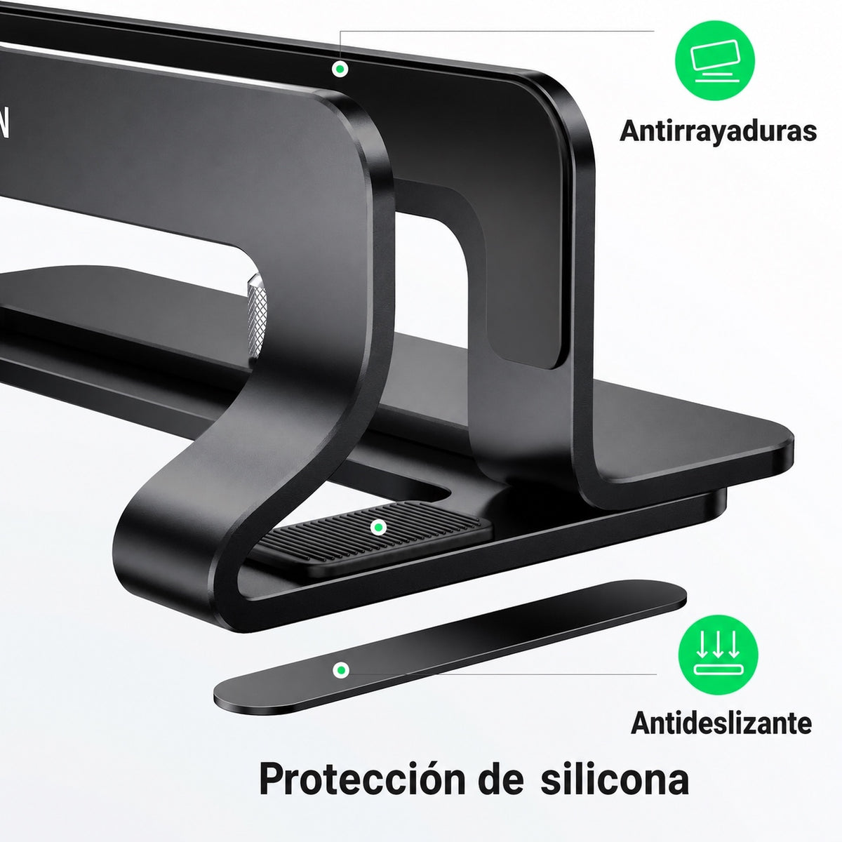 Soporte vertical para laptop UGREEN - negro