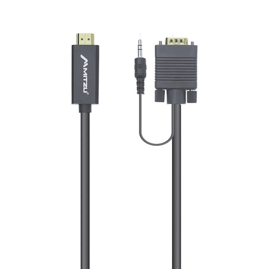 Cable Mitzu HDMI a VGA con audio 3.5mm de 3m-1