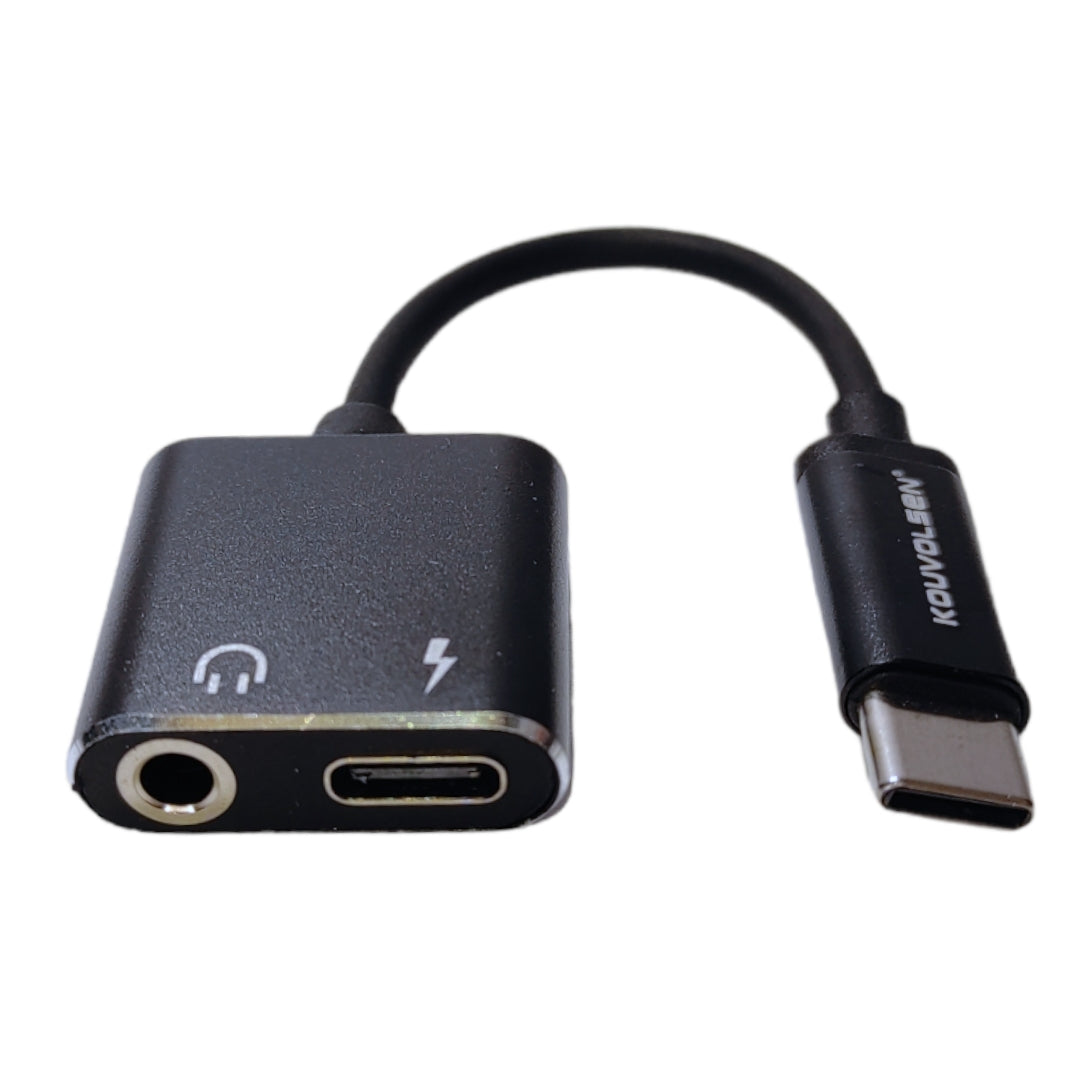 Adaptador de tipo C macho a tipo C hembra y 3.5mm hembra-1