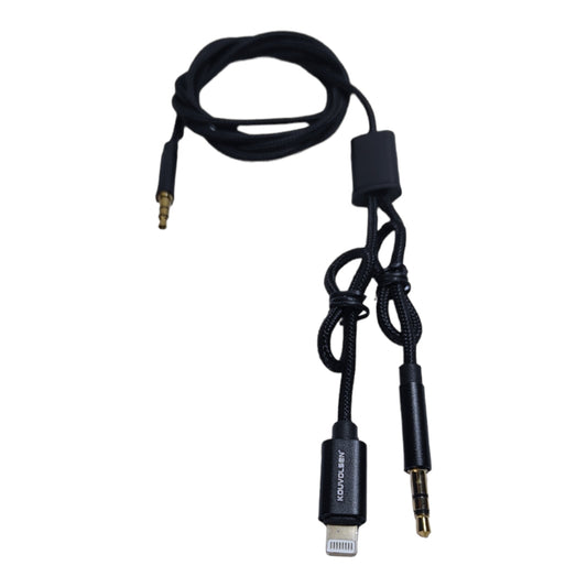 Cable de Lightning macho y 3.5mm macho a 3.5mm macho - 1m-1