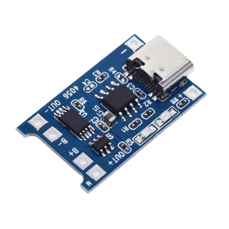 Módulo cargador de batería de litio TP4056 con USB tipo C, 1A-1