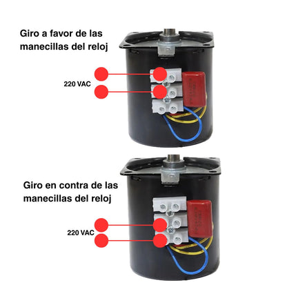 Motor síncrono de 60KTYZ 3 RPM - 220VAC-4