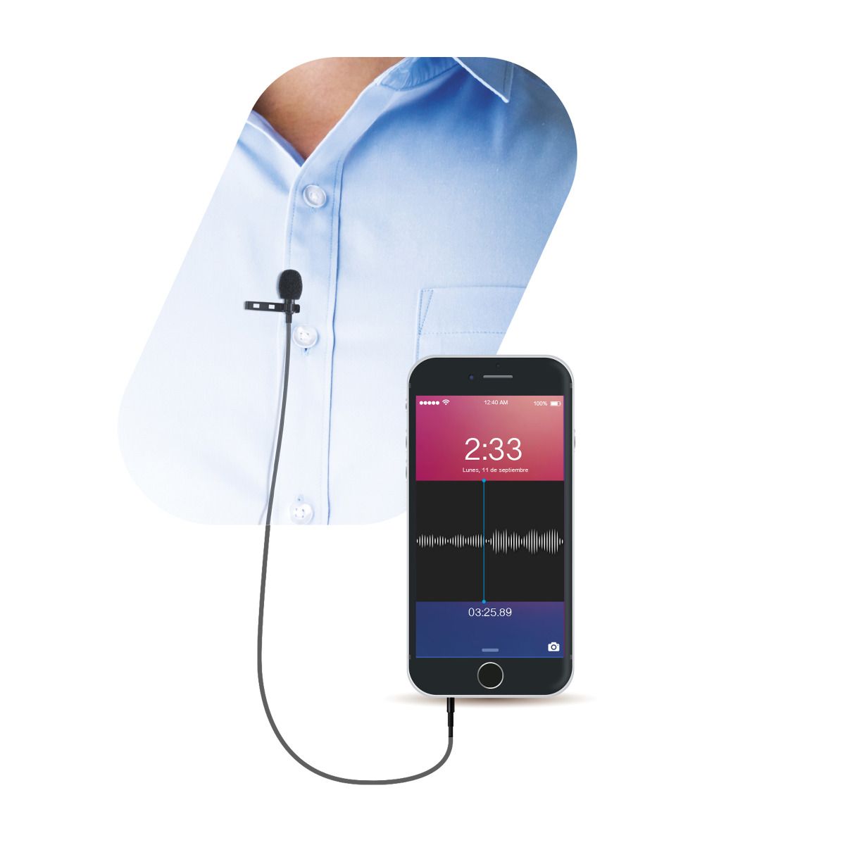 Micrófono de solapa Steren para smartphone-2