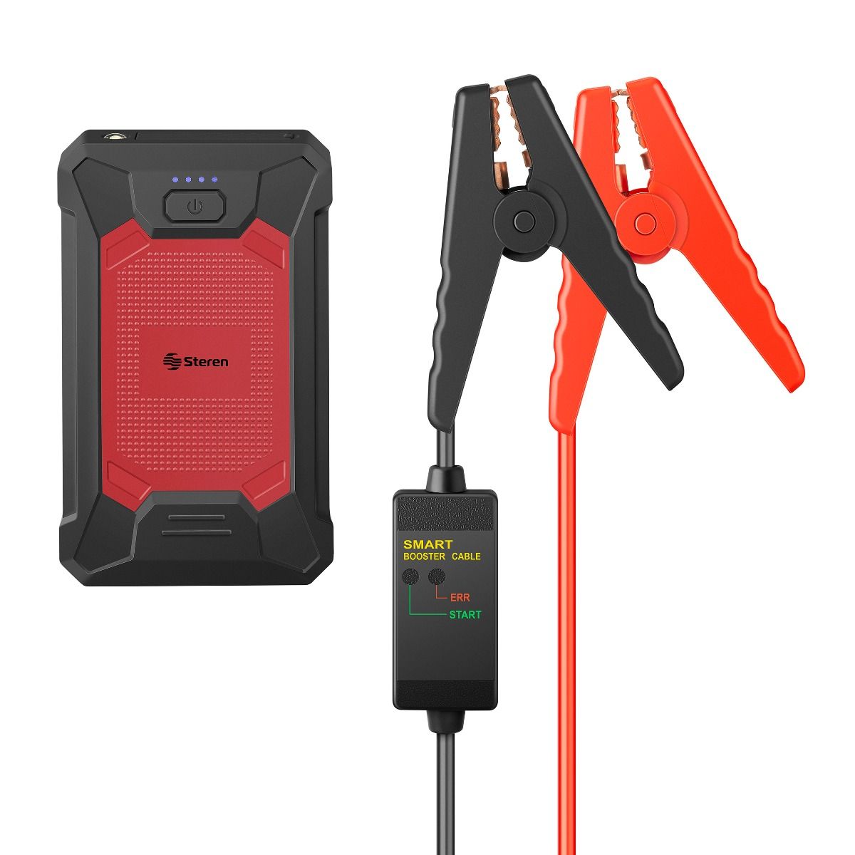 Arrancador para auto compacto, power bank y linterna LED-1