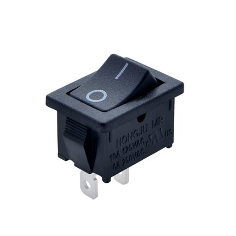Switch ON OFF SPST, negro rectangular 10A-1