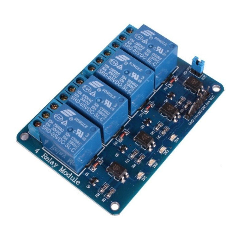 Módulo relé 12V de trigger bajo, 4 canales-1