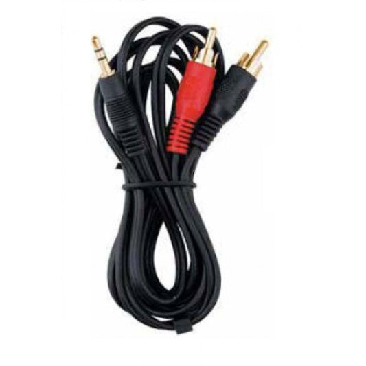 Cable de audio N.A. de 3.5 mm macho a 2 RCA macho de 3.6 m con conectores dorados-1