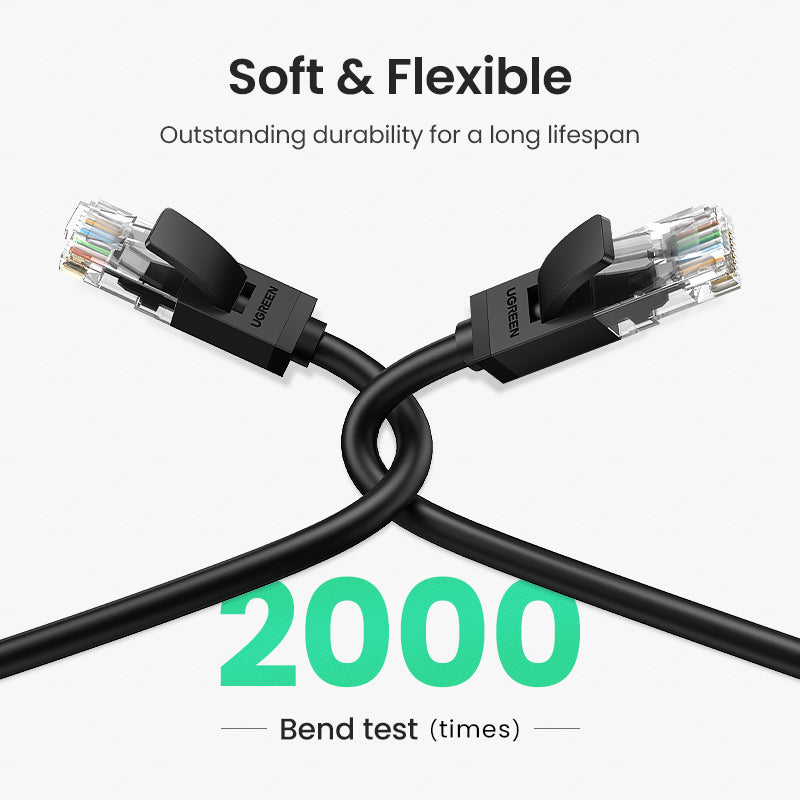 Cable de red UGREEN CAT 6 de 3m - negro-4