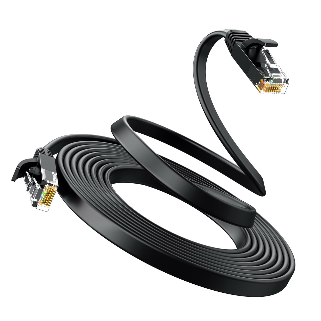 Cable de red plano UGREEN CAT 6 de 2m - negro-2