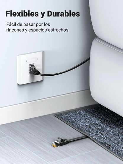 Cable de red plano UGREEN CAT 6 de 1m - negro-4
