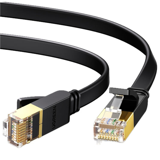 Cable de red plano UGREEN CAT 7 de 10m - negro-2