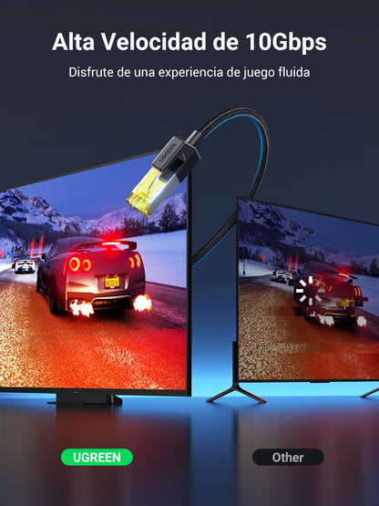 Cable de red trenzado UGREEN CAT 7 de 10m - negro-3