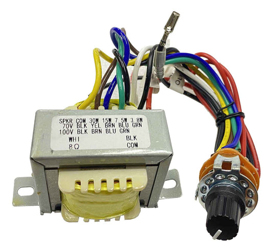 Transformador Audiopipe 30W para 70V con selector-1