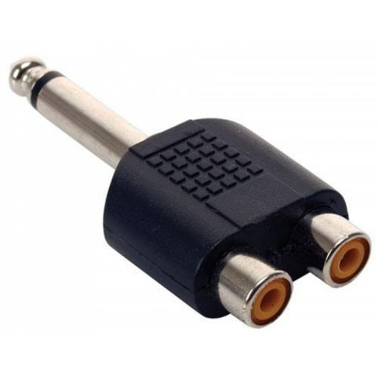 Adaptador N.A. de 6.3 mm macho mono a dos RCA hembra-1