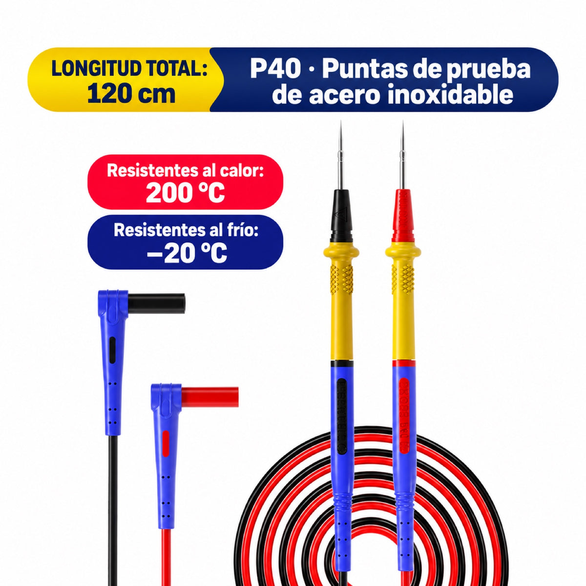 Puntas profesionales para multímetro Mechanic P40-3