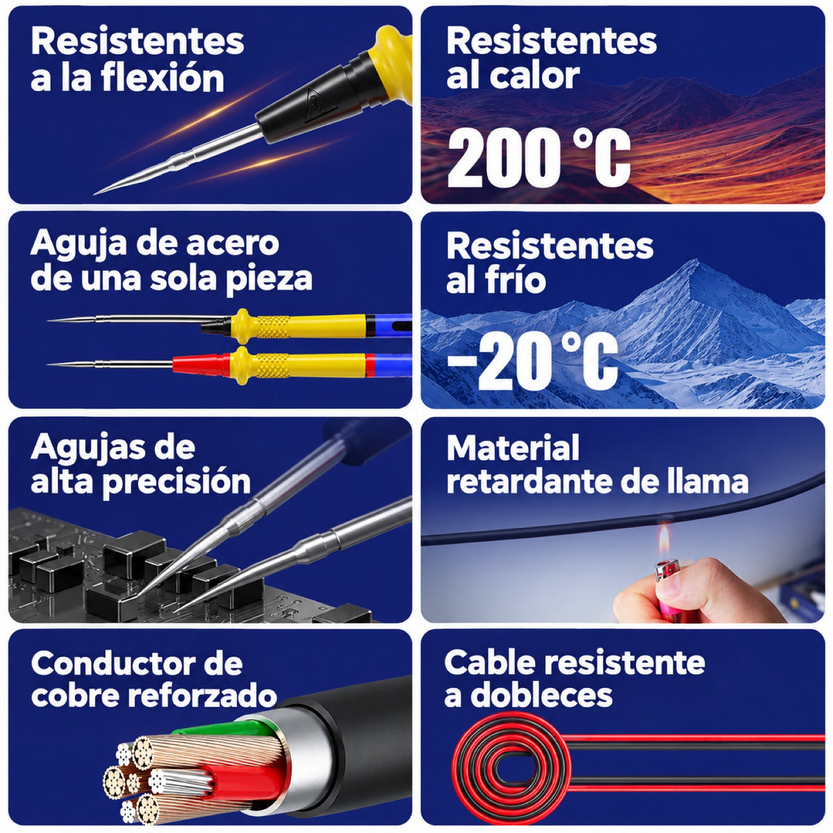 Puntas profesionales para multímetro Mechanic P40-5