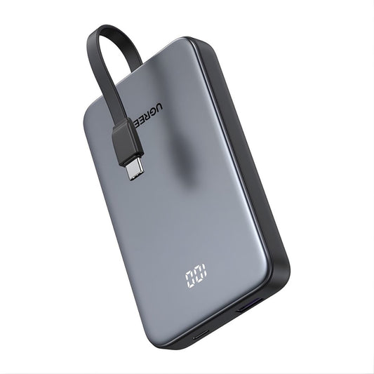 Batería portátil UGREEN con cable incorporado de 20W - 10,000 mAh