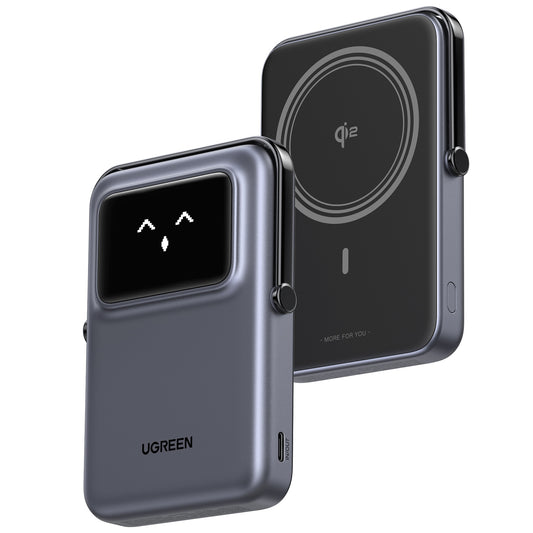 Batería portátil UGREEN UNO inalámbrica de 15W - 10,000 mAh - gris-1