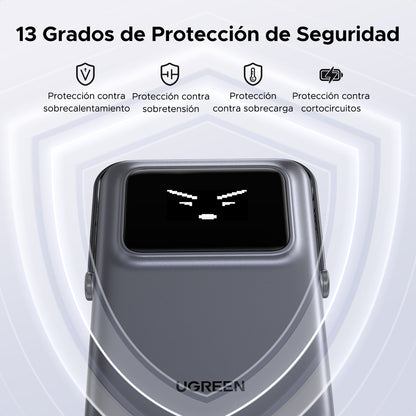 Batería portátil UGREEN UNO inalámbrica de 15W - 10,000 mAh - gris-8