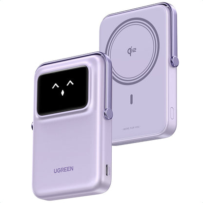 Batería portátil UGREEN UNO inalámbrica de 15W - 10,000 mAh - lila-1