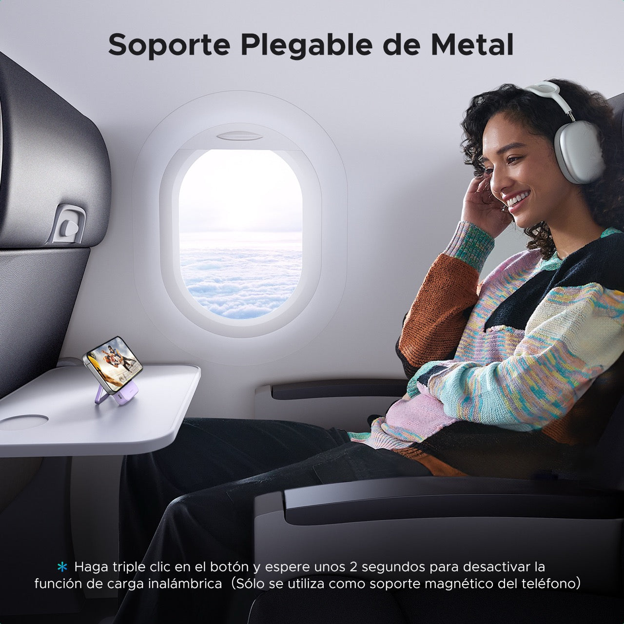 Batería portátil UGREEN UNO inalámbrica de 15W - 10,000 mAh - lila-8