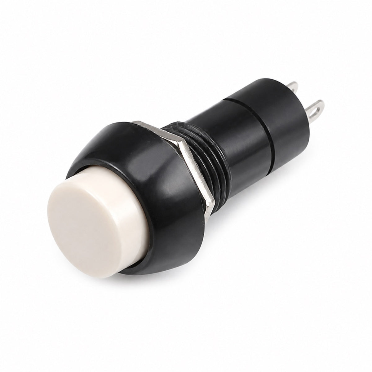 Pulsador con enclave PBS-11A de 12mm 3A 250V - blanco-1