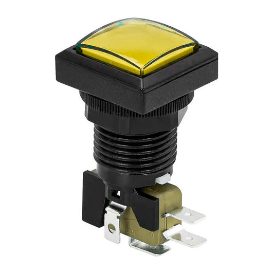 Pulsador arcade cuadrado 25mm LED PBS-31 - amarillo-1
