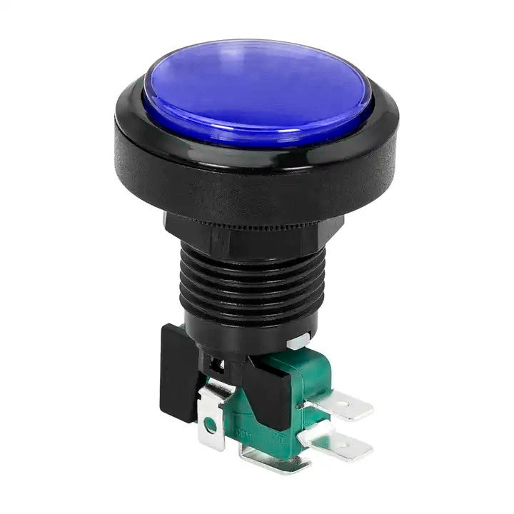 Pulsador arcade redondo 36mm LED PBS-32 - azul-1
