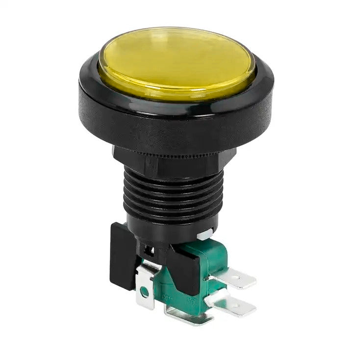 Pulsador arcade redondo 36mm LED PBS-32 - amarillo-1