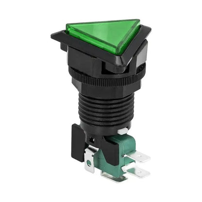Pulsador arcade triangular LED PBS-33 - verde-1