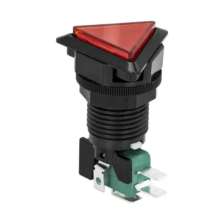 Pulsador arcade triangular LED PBS-33 - rojo-1