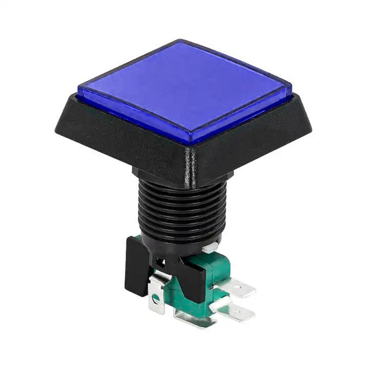 Pulsador arcade cuadrado 40mm LED PBS-39 - azul-1
