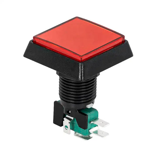 Pulsador arcade cuadrado 40mm LED PBS-39 - rojo-1