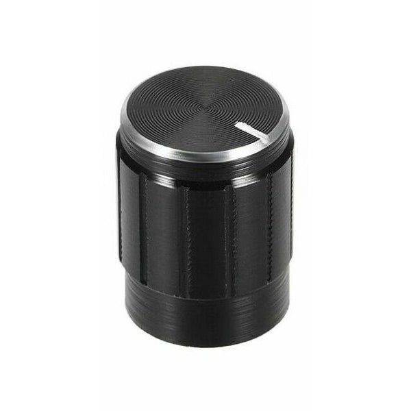 Perilla de aluminio para potenciómetro - negra-1